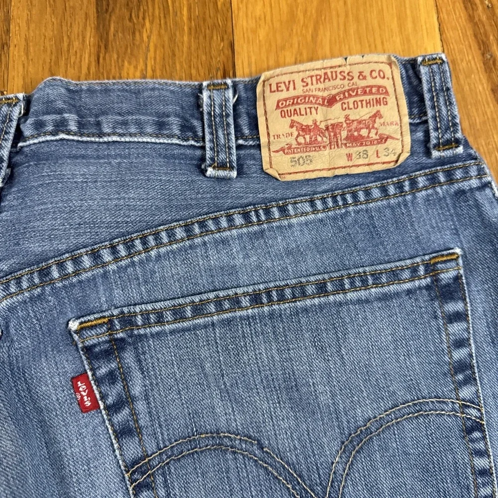 LEVIS 505 Mens 38x34 505 Black Batwing Red‎ Tab Reg Straight Fit Vintage Y2K